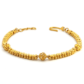 22K Yellow Gold Ball-Bead Filigree Bracelets measuring 7.5 inch length